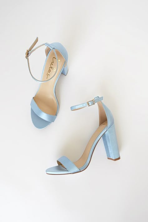 Light Blue Wedding Shoes, Hoco Heels, Baby Blue Heels, Light Blue Heels, Blue Satin Heels, Teal Heels, Kids Heels, Light Blue Shoes, Single Sole Heels