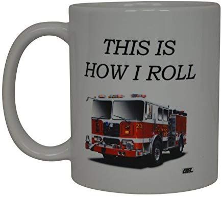 Novelty Cups, Tea Cup Gifts, Fire Fighter, Funny Coffee Mug, Valentines Day Birthday, Black Coffee Mug, Fun Cup, Coffee Shirts, Fire Truck