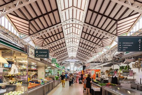 Food Court Design, Grocery Store Design, Timber Architecture, Supermarket Design, Central Market, Traditional Market, Public Market, Food Court, Beautiful Buildings