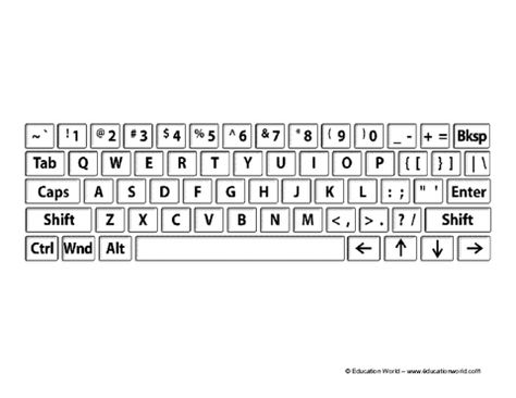 Printable Keyboard, Human Skeleton Labeled, Pin Printable, Keyboard Template, Elementary Computer Lab, Computer Generation, Computer Lessons, Writing Support, Typing Skills