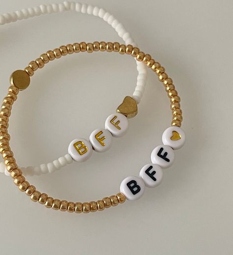 Preppy Bff Bracelets, Galentines Friendship Bracelets, Beaded Jewelry Sets Diy, Bff Jewelry For 2 Best Friend Bracelets, Best Friend Clay Bead Bracelets, Best Friend Bracelets Diy, Bff Bracelets For 2, Bracelets Bff, Bff Bracelet