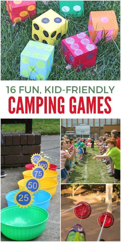 Taking the kids camping? An outdoor adventure can be a fun way to spend time together as a family, but most kids get a little bored if you don’t provide some entertainment for them. That’s why we’ve put together this fun list of camping games (and other outdoor games) to keep your kids busy and happy every day that you’re out enjoying nature. Camping Games For Kids, Oppgaver For Barn, Camping Activities For Kids, Games For, Kids Camping, Pool Noodles, Camping Party, Backyard Games, Camping Games