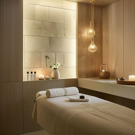 Spa Massage Room Aesthetic, Spa Astethic, Spa Interior Design Luxury, Zen Spa Decor, Spa Room Design, Spa Design Interior, Spa Room Ideas Estheticians, Spa Space, Spa Room Ideas