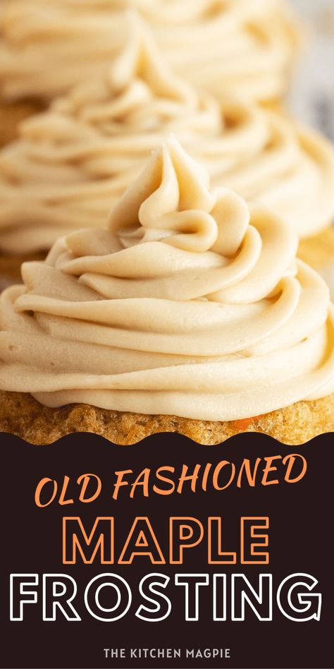 Maple Syrup Frosting Recipe, Maple Cream Frosting, Maple Ganache Recipe, Maple Bar Frosting, Maple Ganache, Maple Topping, Maple Syrup Frosting, Maple Frosting Recipe, Maple Buttercream Frosting