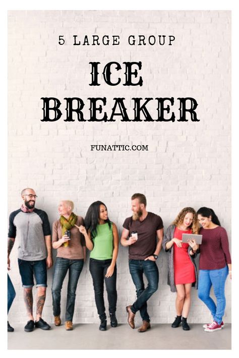 Are you looking for some fun icebreaker games to play with a group of 50 people or more? Well, you have come to the right place. In this article, you'll find large group icebreaker games of all kinds. These games will help you warm up to each other and learn how to work together as a team. #LargeGroupIcebreakerGamesForAdults #LargeGroupIcebreakerGamesForWork Drama Games For Adults, Adult Party Games For Large Groups Team Building, Get To Know You Games For Groups, Icebreaker Party Games, Ice Breaker Party Games For Adults, Games For A Big Group Of People, Small Group Ice Breakers Ministry, Ice Breakers For Large Groups Of Adults, Games To Play With A Large Group