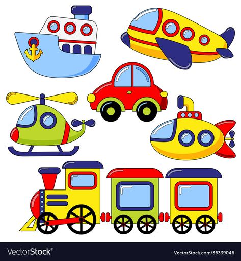 Preschool Charts, Transportation Birthday, Transportation Crafts, Transportation Preschool, Preschool Activities Toddler, Transportation Theme, Preschool Activity, Art Drawings For Kids, Preschool Art