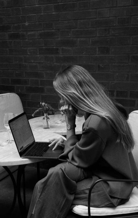 A Woman, Laptop, Computer