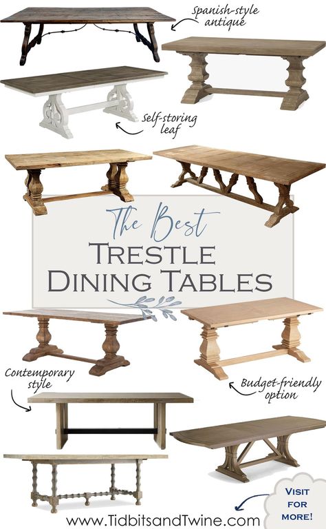 Large Trestle Dining Table, Trestle Extendable Dining Table, Large Rectangle Dining Table, Trestle Dining Room Table, Dining Room Trestle Table, Timeless Kitchen Table And Chairs, Large Pedestal Dining Table, 10’ Dining Table, Modern Farmhouse Dining Room Table Rectangle