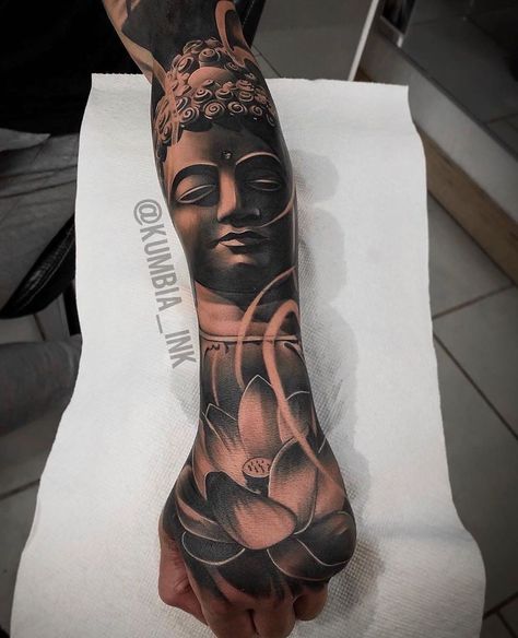 Budda Tattoo Men, Buddha Tattoo Men, Buddhist Tattoo Sleeve, Buddha Tattoo Sleeve, Buda Tattoo, Hand Tatts, Tattoo Main, Sick Tattoos, Hindu Tattoos