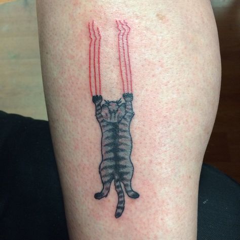 My cat scratch tattoo by Paul Harting. Scratches Tattoo, Scratch Tattoo, Claw Tattoo, Tattoos Pictures, Awareness Tattoo, Trending Tattoo, Army Tattoos, Awesome Tattoo, Cat Scratch