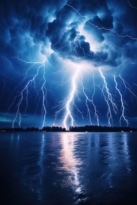 Lightning Photo Storm Clouds With Lightning, Blue Thunder Aesthetic, Lightning Powers Aesthetic, Thunder Photo, Lightning Aesthetic, Lightning Sky, Neutral Bedroom Ideas, Lightning Images, Trap Star