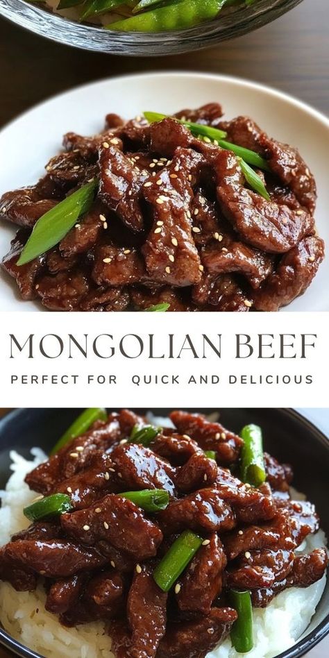 Easy Mongolian Beef (30-Minute Recipe) Ingredients: For the Beef: 1 lb beef tenderloin or flank steak, sliced against the grain (450g) 1/4 cup cornstarch (30g) 1/2 tsp baking soda Oil for cooking For the Sauce: 3 cloves garlic, minced 1 tbsp fresh ginger, minced 1/3 cup water (80ml) #Beef #Mongolian Steak With Rice Recipes, Quick Beef Meals, Simple Meat Recipes, Easy Chinese Recipes Beef, Recipe Tin Eats Recipes Beef, Diced Beef Recipes Quick, Beef Flank Recipes, Recipes Using Beef Skirt Steak, Flank Steak Meals Dinners