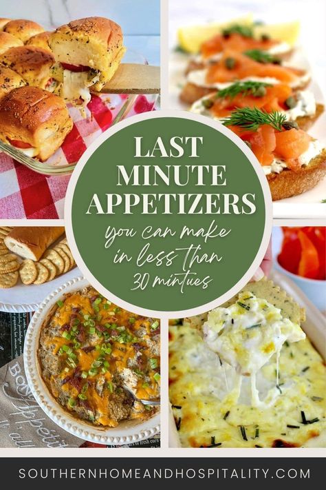 Want to make an appetizer for a party, gameday, or potluck but need it to be fast? I've collected a list of some of the best appetizers to make in 30 minutes or less with easy dips and other bite-sized noshes that will have everyone thinking you spent a lot more time! Quick And Easy Party Appetizers, Easy Appetizer Sandwiches, Appetizers For Potluck Easy, Easy Appetizers For Small Group, No Oven Appetizers, Simple Savory Appetizers, Quick Appetizers Last Minute Easy, Cheap Easy Appetizers For A Crowd, Work Appetizer Party