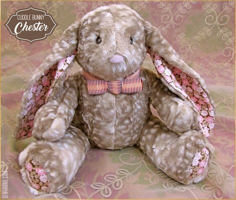 Clover Pom Pom Maker, Stuffed Rabbit, Soft Toy Patterns, Hat Patterns To Sew, Animal Sewing Patterns, Sewing Stuffed Animals, Bunny Doll, Pink Yarn, Plush Pattern