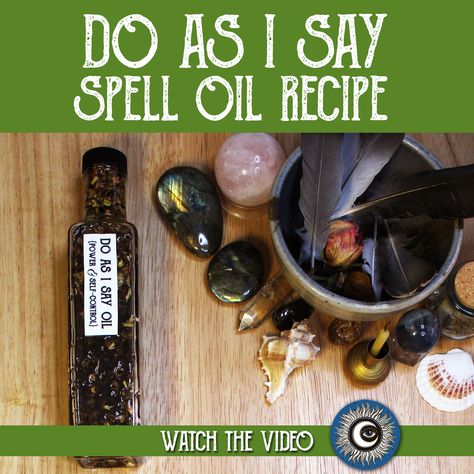 Hello my Darlings, please enjoy my latest YouTube video. In this video I share my recipe for Do As I Say Oil.  This spell oil is used for power and control, and can be used in magical workings for self control. Let’s do some magical crafting Magickal Oil Recipes, Van Van Oil Hoodoo, Magic Oil Recipes, Magical Oils Recipes, Van Van Oil Recipe, Spell Oil Recipe, Oil Spells, Witchy Ingredients, White Candle Spells