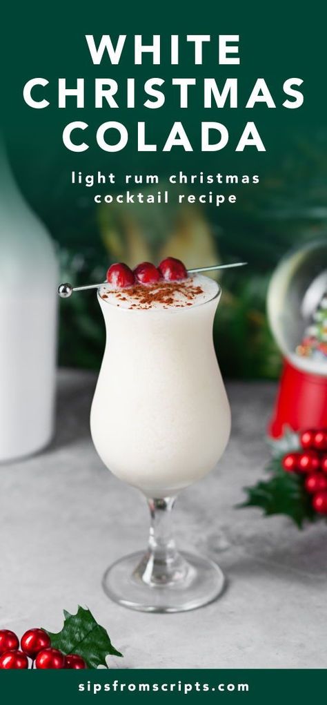 Coconut Rum Drinks, Christmas Drinks Alcohol Recipes, Christmas Drinks Alcohol, Pretty Alcoholic Drinks, White Drinks, Cocktail Party Food, Happy Drink, Christmas Spices, Easy Drink Recipes