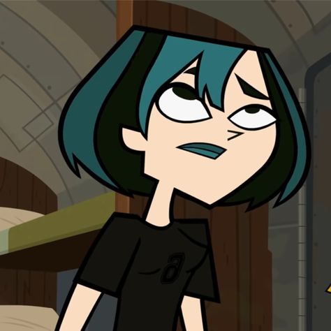 Gwen Tdi Aesthetic, Total Drama Gwen Icons, Total Drama Island Gwen Icon, Gwen Tdi Pfp, Gwen A Tutto Reality, Gwen Total Drama Pfp, Blue Hair Character Cartoon, Total Drama Island Gwen, Tdi Gwen