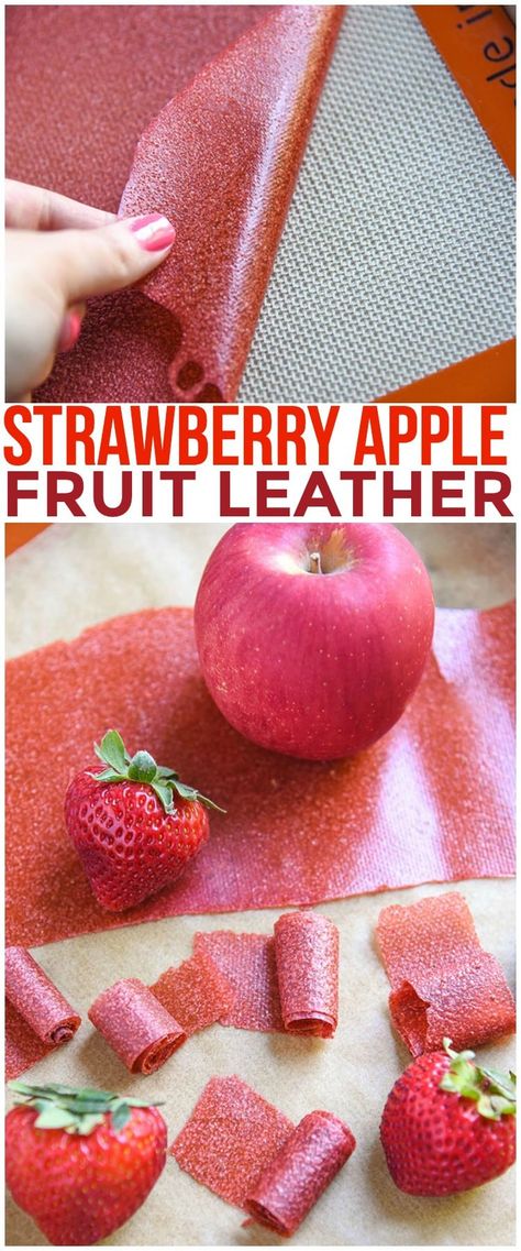 Apple Fruit Leather Recipe, Dehydrator Ideas, Strawberry Fruit Leather, Kid Cooking, Fruits And Vegetables List, Homemade Fruit Leather, Fruit Leather Recipe, Food Preserving, Bento Lunches