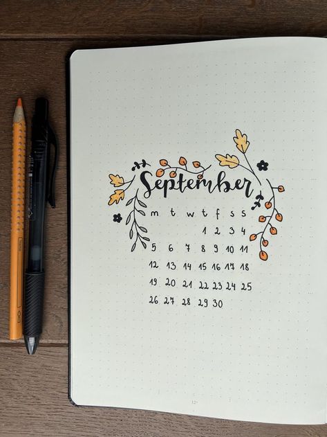 September Calligraphy Bullet Journal, September Aesthetic Journal, September Header Bullet Journal, Calendar Drawing Ideas September, September Boulet Journal, Bojo Journal Ideas September, Cute Ways To Write September, September Calendar Journal, September Calendar 2024 Bullet Journal