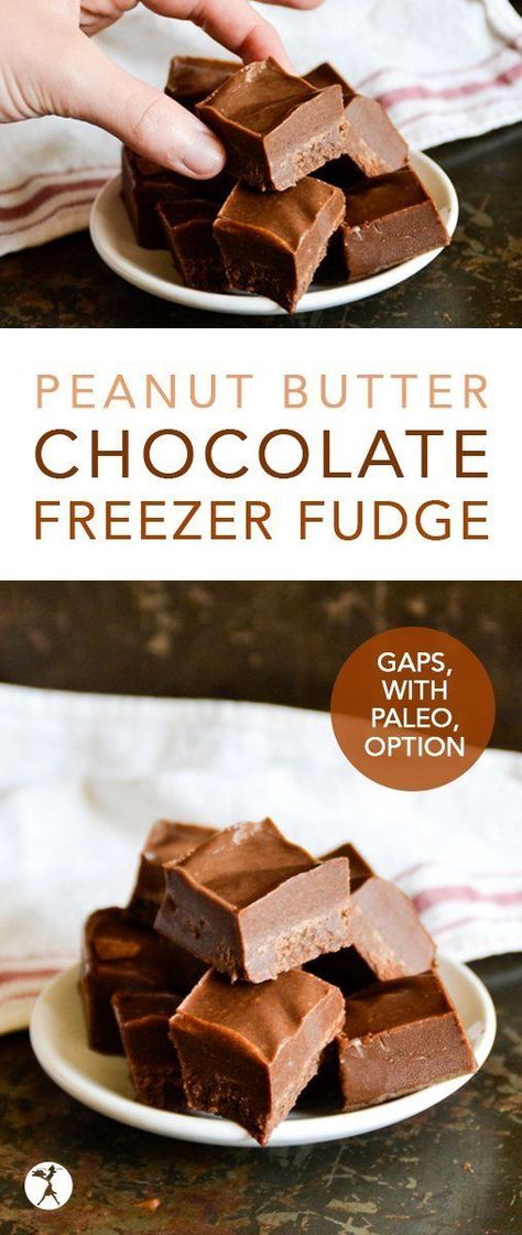 This GAPS-friendly, dairy-free Peanut Butter Chocolate Freezer Fudge is full of healthy fats, and is only sweetened with honey! #chocolate #peanutbutter #gapsdiet #fudge #summer #healthytreats #cleaneating #paleooption #veganoption Vegan Fudge Recipes, Paleo Fudge, Chocolate Desserts Fancy, Freezer Fudge, Healthy Fudge, Chocolate Peanutbutter, Vegan Fudge, Peanut Butter Fudge Recipe, Peanut Butter Fudge Easy