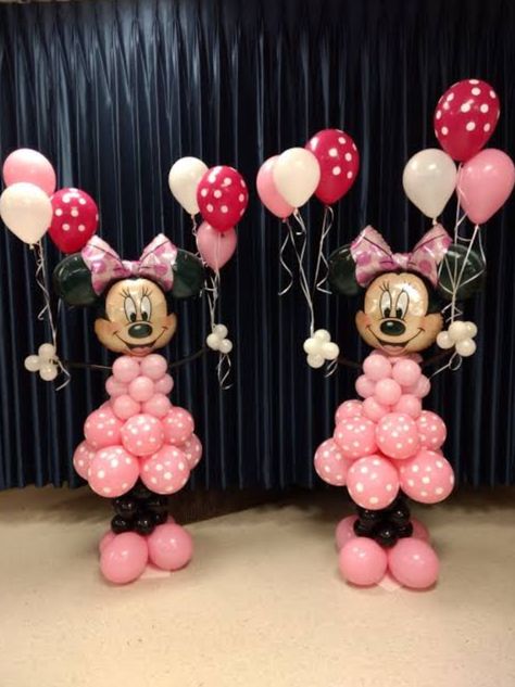 Minnie Mouse 1st Birthday Balloons, 3rd Birthday Mini Mouse, Mini Birthday Decorations, Mini Themed Birthday Party, Minnie Mouse Birthday Decoration Ideas, Minnie Mouse Birthday Theme Decoration At Home, Third Minnie Mouse Birthday, Minnie Mouse Balloon Decor, Minnie Mouse Birthday Balloons