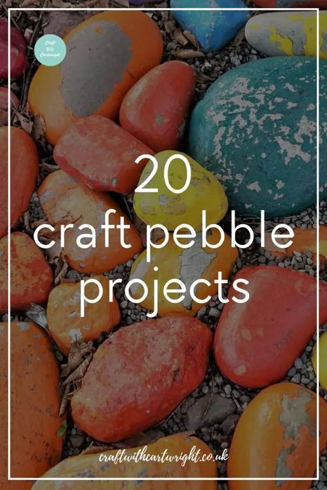 20 projects with craft pebbles - Craft with Cartwright Pebbles Painting Ideas, What To Do With Beach Rocks, River Stones Crafts Garden Art, Small Stones Crafts, Pebble Rock Art Ideas, Beach Rock Crafts Ideas, Pebble Craft Ideas, Garden Crafts Diy Yard Art Wood, River Rock Crafts Ideas