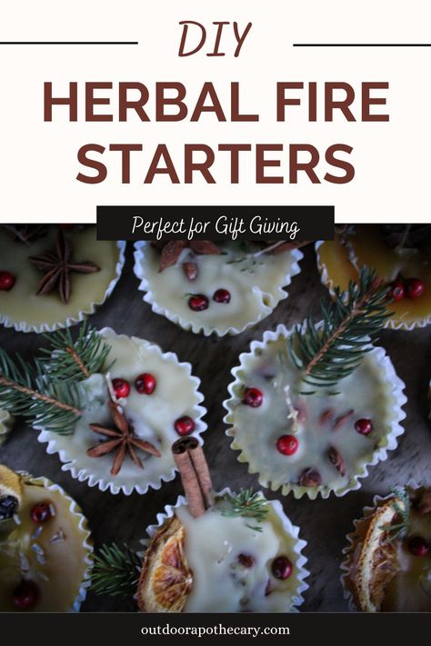 Indoor Fire Starters Diy, Pine Cone Fire Starter Diy How To Make, Wax Dipped Pine Cones Fire Starters, Herbal Fire Starters Diy, Fragrant Fire Starters, Fire Starter Candles, Fire Starter Gift Tags, Make Your Own Fire Starters, How To Make Homemade Fire Starters