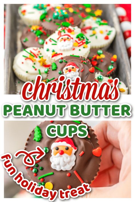 christmas candy, christmas dessert, christmas peanut butter cups, homemade peanut butter cups, how to make peanut butter cups, no bake christmas dessert, peanut butter cups Kid Friendly Christmas Recipes, Christmas Peanut Butter, Christmas Dessert Platter, Eagle Quilt, Christmas Candy Homemade, Peanut Butter Cups Recipe, Christmas Yummies, Homemade Peanut Butter Cups, Christmas Food Treats