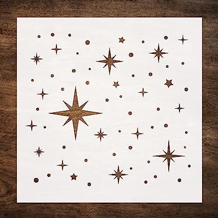 Star Wall Stencil, Stars Stencil, Nursery Drawings, Painting On Wall, Wall Stencil Patterns, Patterned Furniture, Stencil Painting On Walls, Stencil Projects, Leaf Stencil