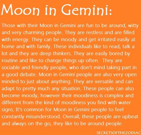 Moon in Gemini. Gemini Moon Traits, Gemini Moon Sign, Moon Gemini, Moon In Gemini, Gemini People, All About Gemini, Gemini Moon, Rising Signs, Gemini Girl