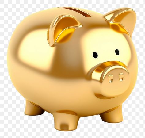 Gold Piggy Bank, Trading Design, 3d Elements, 3d Images, News Games, Piggy Bank, Slots, White Background, Canvas