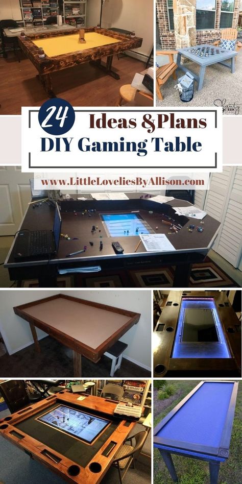 Table Top Game Table, Game Coffee Table Diy, Diy Home Games, D&d Table Gaming, D&d Gaming Table, Diy Gaming Table Plans, Gaming Dining Table, Tabletop Gaming Table, Hexagon Game Table