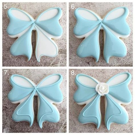 bow shaped pull apart cake | 1000+ ideas about Cheerleading Cupcakes on Pinterest | Cheer Cupcakes, Cheerleading Cake and ... Bow Sugar Cookies, Bow Cookies, Cookies With Fondant, Decorate Cookies, Sugar Cookie Royal Icing, Perfect Bow, Cookie Tutorials, Sugar Cookie Designs, Pretty Cookies