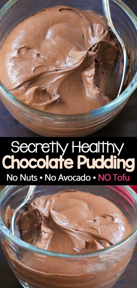 Healthy Chocolate Pudding Recipe, Healthy Chocolate Pudding, Chocolate Pudding Recipe, Homemade Chocolate Pudding, Chocolate Pudding Recipes, Healthy Chocolate Chip Cookies, God Mat, Healthy Sweets Recipes, Pudding Recipe