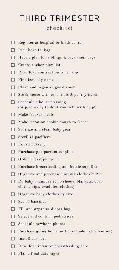 Trimester Checklist, Third Trimester Checklist, Baby Checklist, 3rd Trimester, Baby Life Hacks, Baby Planning, Baby Hospital, Baby Sleep Problems, Baby Advice