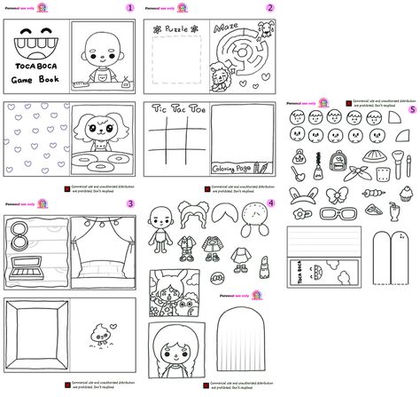 (Coloring Pages) 8 Toca Boca Gaming Book / Printables / Paper Games book DIY #fun #asmr - pinkpingdoll's Ko-fi Shop - Ko-fi ❤️ Where creators get support from fans through donations, memberships, shop sales and more! The original 'Buy Me a Coffee' Page. Toca Boca Book Paper, Toca Boca Blind Bag, Quiet Book Templates Free Printable, Toca Boca Coloring Pages, Book Printables, Paper Doll Printable Templates, Quiet Book Templates, Hello Kitty Printables, Paper Toys Template