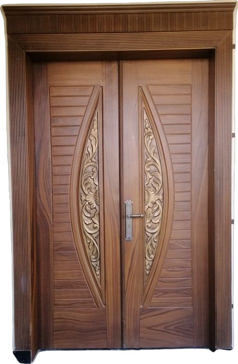 Main Door Double Design Entrance, Modern Front Double Door Entrance, Dubble Door Design, Double Door Main Entrance Design, Wooden Main Double Door Design, Wooden Double Front Doors, Indian Main Door Designs, Modern Home Entrance, Interesting Door