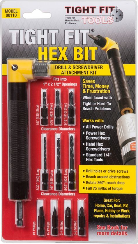 Tool Gift For Men Right Angle Drill and Screwdriver Attachment Gift Tool Kit Tight Fit Hex Bit 90 Degree Angle Adapter Power Drill Accessory Driver Extension 00110 ** Want added information? Click on the photo. (This is an affiliate link). Tool Packaging, Blister Packaging, Angle Drill, Father's Day Specials, Garden Store, Tool Gifts, Drill Driver, Tool Steel, Right Angle