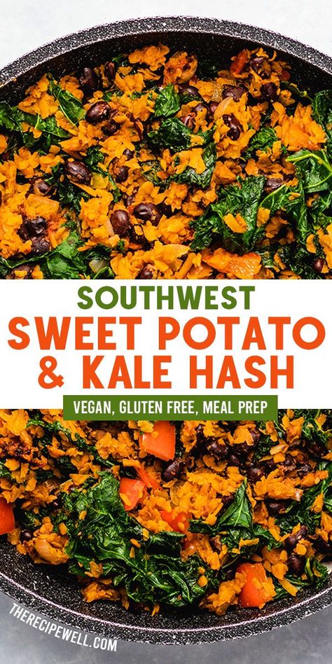 Meal Prep Sweet Potatoes, Black Bean Skillet, Sweet Potato Kale Hash, Southwest Sweet Potato, Biscuit Recipes Dinner, Mealprep Breakfast, Avocado And Tomato, Salad Kale, Eggs Avocado