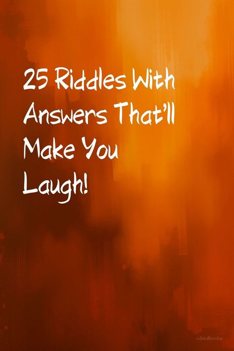 Enjoy a good laugh with these riddles with answers that are sure to entertain. These funny puzzles are perfect for light-hearted fun. Riddles For Seniors With Answers, Riddled With Answers, Office Riddles With Answers, Riddle Games For Adults, Bible Riddles With Answers Jw, Riddles For Kids With Answers Funny, Riddle Me This With Answers, Riddles For Teens With Answers, Easy Riddles For Kids With Answers