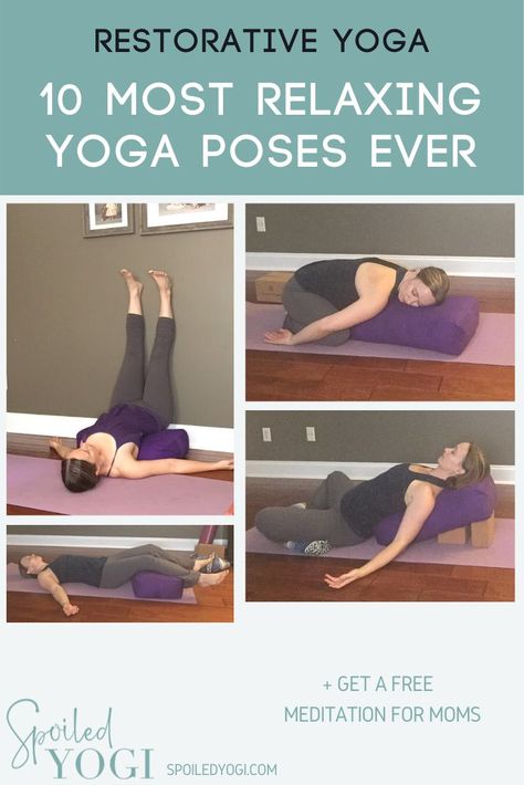 Restorative Yoga Wall Poses, Yin Poses With Bolster, Yoga Pillow Poses, Yin Yoga Bolster Poses, Bolster Pillow Yoga, Yoga With Bolster Sequence, Restorative Yoga With Props, Restorative Yoga Poses Sequence, Yoga Restorative Poses