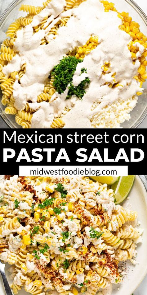 Mexican Street Corn Pasta Salad, Mexican Street Corn Pasta, Street Corn Pasta Salad, Street Corn Pasta, Corn Pasta Salad, Salad Macaroni, Paleo Salad, Corn Pasta, Salad Pasta