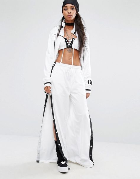 Fenty X Puma By Rihanna Track Pants With Side Poppers Loose Pants Style, Puma X Fenty, Side Stripe Trousers, Wide Leg Pants Women, Flattering Pants, Fenty X Puma, Womens Wide Leg Pants, Casual Wide Leg Pants, Puma X