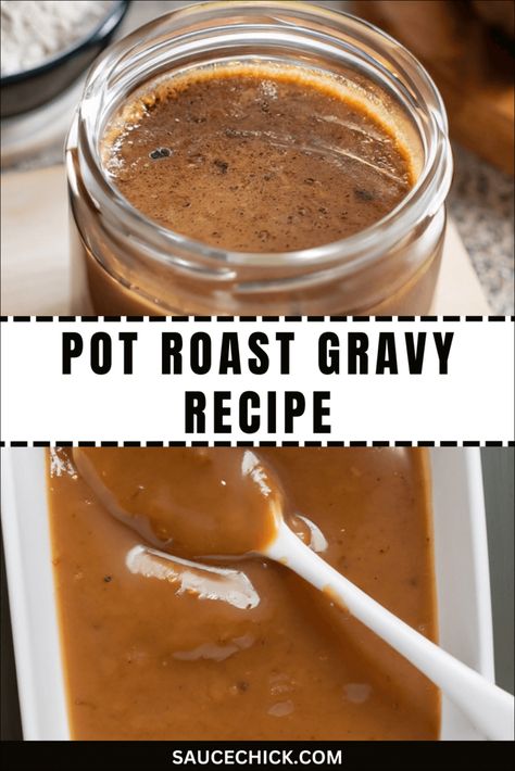 Pot Roast Gravy Recipe | Savory Perfection for Your Roast Gravy From Roast Drippings Crock Pot, Pot Roast Sauce Recipe, Pot Roast Gravy Recipe, Gravy For Pot Roast, How To Make Gravy From Pot Roast Juice, Gravy From Pot Roast Juice, Pot Roast Gravy From Drippings, Gravy Pot Roast, Gravy For Roast