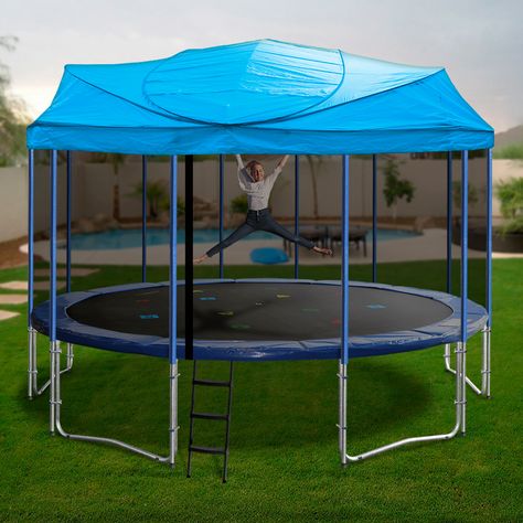 Trampoline Roofs for Sale Online - Oz Trampolines Trampoline Fort, Trampoline Cover, Trampoline Tent, Kids Backyard, Backyard Trampoline, Best Trampoline, Kids Trampoline, Backyard Movie, Backyard Furniture