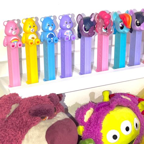 Care Bears and My Little Pony pez candy dispenser Pez Display, Pez Dispensers, Candy Dispenser, Fake Food, Care Bears, How To Get Rich, Baby Mobile, Bears, Candy