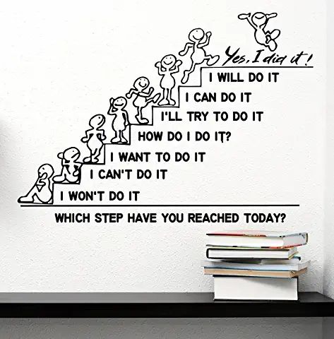 Amazon.com: wall sticker sayings Today Wallpaper, Office Quotes Wall, Team Work Motivation, Stairs Vinyl, Office Wall Design, Home Quote, Inspirational Wall Decals, Office Wall Decals, Office Quotes