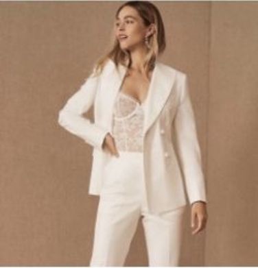 Female Wedding Suit, Women Wedding Suit, Wedding Suit Women, Wedding Suits For Bride, Order Dresses Online, White Wedding Suit, Wedding Pantsuit, Wedding Pants, Bride Suit