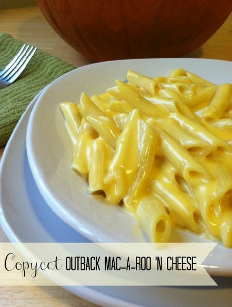 Copycat Outback Mac-a-Roo N Cheese Recipe Outback Mac And Cheese Recipe, Outback Recipes, Copycat Outback, Pasta Food Recipes, Pasta Food, Mac And Cheese Recipe, Macaroni Cheese, Restaurant Recipes, Copycat Recipes