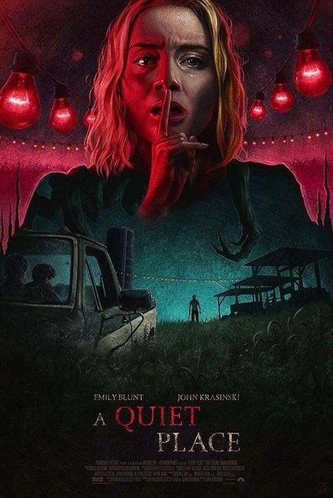 A quiet Place A Quiet Place Movie, Classic Horror Movies Posters, Film Thriller, A Quiet Place, Film Poster Design, Film Horror, John Krasinski, Best Horror Movies, Horror Posters